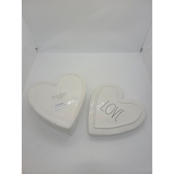 Rae Dunn Heart Shaped LOVE Trinket Jewelry Box Container Heart Valentine’s Gift - Picture 6 of 13